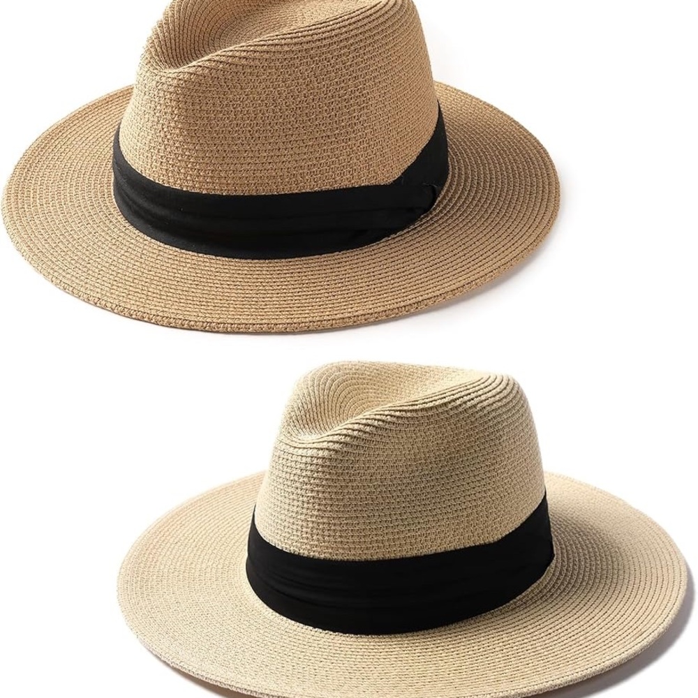 FURTALK Womens Mens Wide Brim Straw Panama Hat Fedora Sun Hats Straw Hat
UPF 80+ - Picture 6 of 11